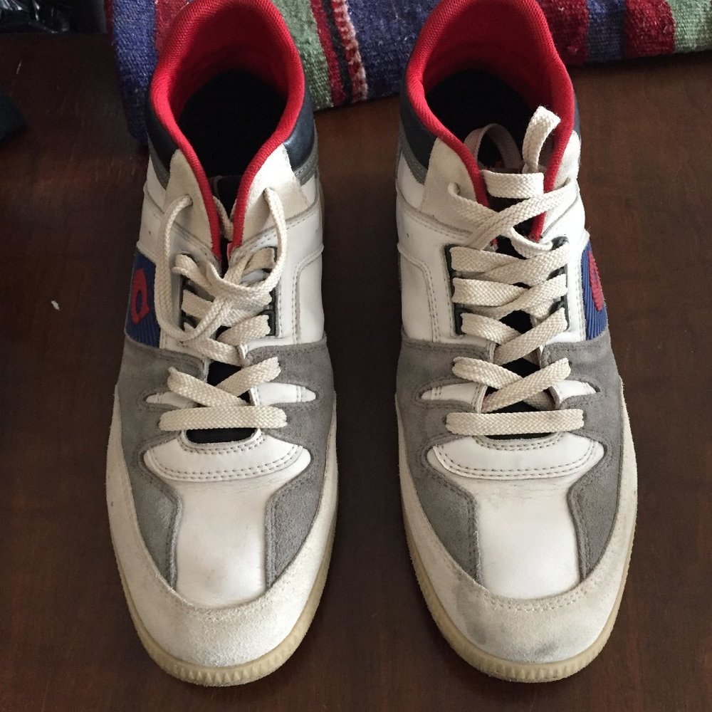 COACH LEATHER MULTICOLOR HIGH TOP SNEAKERS SIZE 7
